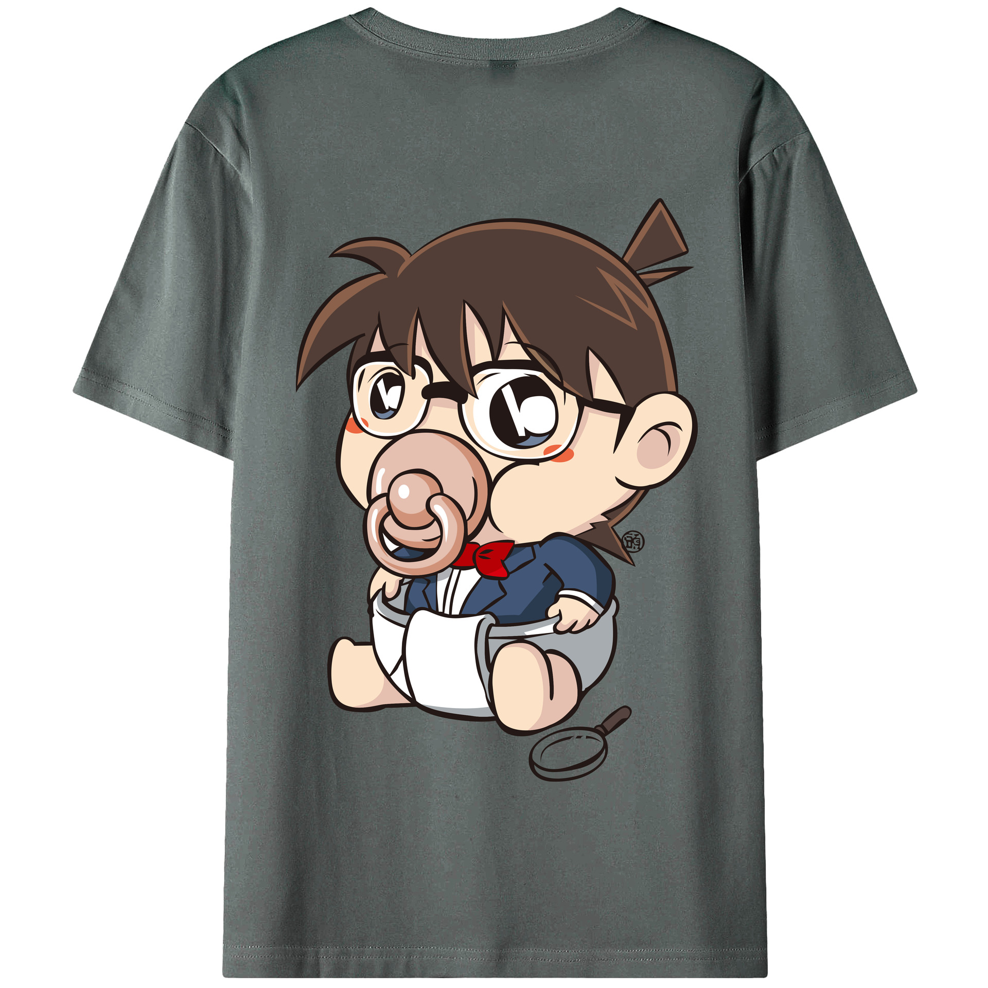 （画像用） 名探偵コナン 江戸川 コナン Detective Conan Conan Edogawa 綿100％半袖Tシャツ（背面プリント）